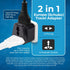 OREI European Adapter Plug, Travel Adaptor for Europe Schuko Countries 2 in 1, for Germany France Iceland Netherlands Russa Greece Spain - Safe Gr...