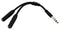 Pig Hog PY-S214S 1/4" TRS (Male) to Dual 1/4" TRS (Female) Y-Cable, 6"...