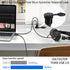 QIANRENON USB3.0 & 3.5mm Audio Threaded Fixed Embedded Car Waterproof Cable 5Gbps TRS 3.5mm & USB3.0 Dashboard Panel Mount Extension Cable, LED Li...
