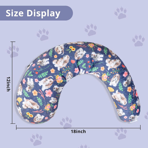 Leekalos Dog Pillow, Dog Calming Pillow for Large and Medium Dogs, U Shaped Dog Neck Pillow for Joint Relief Sleeping Improve, Machine Washable Pe...