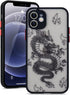 Compatible with iPhone 12 Case Fashion Cool Dragon Animal 3D Pattern Design Frosted PC Back Soft TPU Bumper Shockproof Protective Case Cover for i...
