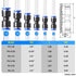 TAILONZ PNEUMATIC 60 pcs Straight Push Connectors Plastic Quick Release Connectors Air Line Fittings for 1/8 5/32 1/4 5/16 3/8 1/2Tube (2 Way)...
