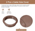 uxcell 2Pcs Cable Hole Cover 2.4 Inch/60 mm ABS Desk Cable Wire Cord Grommet Hole Cover for Office PC Desk Cable Cord Organizer, Brown...