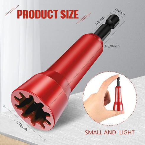 1 Pack Wire Twisting Tool Wire Twister Electrician Tools Wire Connector Driver Wire Bending Tools with 1/4 Chuck for Man Drill and Wire (Red)...