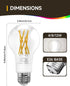 3 Way Light Bulbs 50 100 150w Equivalent, Daylight White 5000K, E26 LED Filament Light Bulbs, Three Way A19 LED Light Bulb with 90+ CRI, Bright Wh...