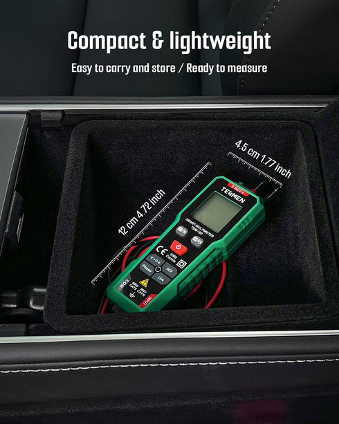 TSM-192 Handheld Digital Multimeter, Voltage Tester with Leads, Voltmeter Measures Phase, NCV, AC/DC Voltage, Resistance, Continuity & Live Wire f...