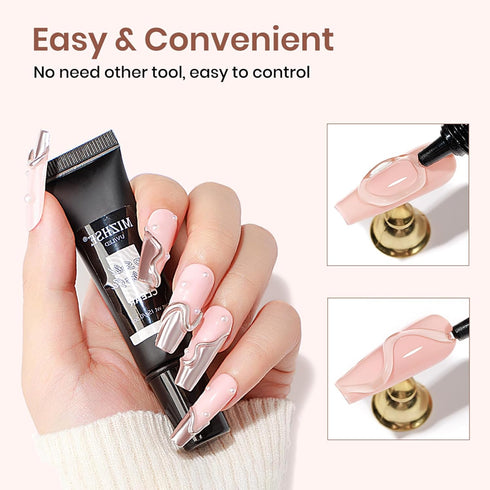 MIZHSE 3D Nail Gel Clear Nail Sculpting Gel for Nail Art 15g Molding Gel for Nails Gel Liner 3D Nail Art 5D Embossed Gel Candy Gel Nail Decoration...