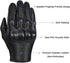 Full Finger Goat Skin Leather Touch Screen Motorcycle Gloves Men S,M,L,XL,XXL (Non-Perforated, L)...
