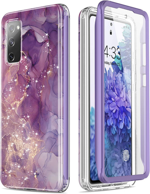 Esdot Compatible with Samsung Galaxy S20 FE Case with Built-in Screen Protector,with Fashionable Designs for Women Girls,Protective Phone Case for...
