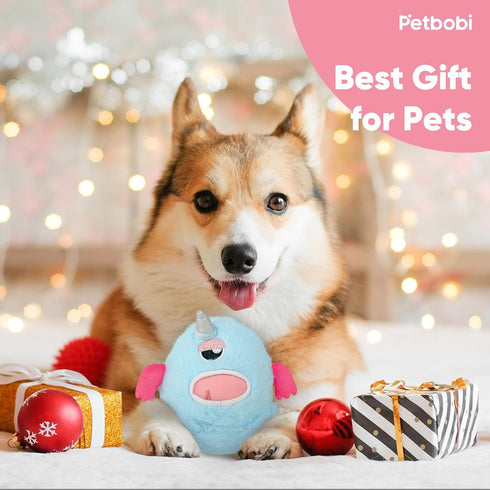 Petbobi Interactive Dog Toys Monster Plush Toy Shake Squeaky Crazy Bouncer Ball Battery Operated Toy for Small Medium Puppy Motorized Entertainmen...