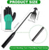 2 Pcs Weed Puller Tool with 2 Pairs of Garden Work Gloves, 4 Teeth Gardening Hand Weeder Tools, Stainless Steel Weeding Artifact Uprooting Remover...