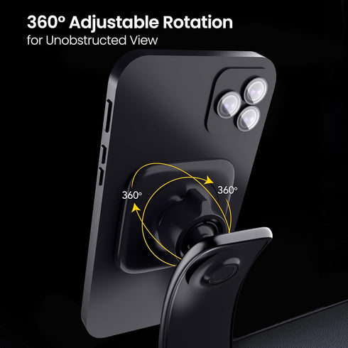 for iPhone MagSafe Car Mount Magnetic Phone Holder with Adhesive Suction Base, Fits iPhone 15/14/13/12 Pro/Plus/Max and Android Phones with Ring A...