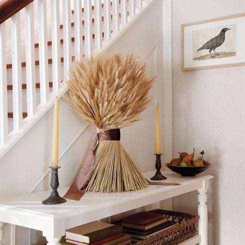 100 Pcs Dried Wheat Sheaves Bundle Golden Natural Wheat Bouquet Bunch Dried Flowers Arrangement for Fall Farmhouse DIY Design Home Table Wedding P...