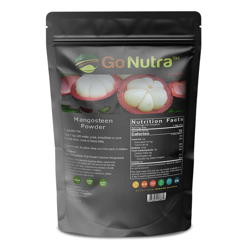 Go Nutra - Mangosteen Powder, Pure Superfood Powder Made from Mangosteen’s Pericarp (Hull), Antioxidant-Rich Powder for Yogurts, Fruit Juice, Smoo...