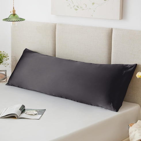 Love's cabin Satin Body Pillow Pillowcase, Similar to Silk Body Pillow Cover with Envelope Closure, Silky Cooling Long Pillowcases for Hair and Sk...