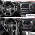 Radio Fan Climate Auto Menu Knob Control Button Trim Center Console Knob Cover Decor Fit for 2014-2018 Chevy Silverado & GMC Sierra Accessories 8p...