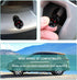 5 PCS Skull Style Tire Valve Stem Caps with Rubber Ring, Red Eyes Car Air Caps Cover, Antirust Copper Liner Tire Caps, Universal Stem Covers for C...