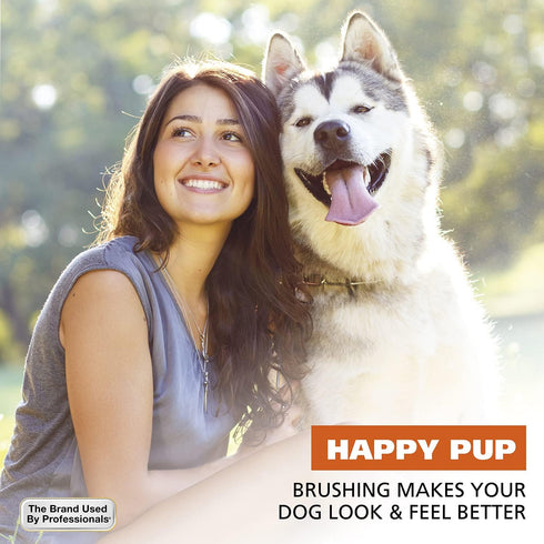 Wahl Premium Pet Double Sided Pin Bristle Brush with Patented Stacked Pin Design for Dogs - Removes Loose Hair & Stimulates the Skin while Creatin...