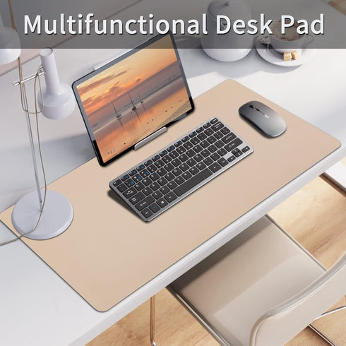Leather Desk Pad, Large Mouse Pad, Leather Desk Blotter, Non-Slip Desk Pad Protector, Office Desk Pad, Waterproof Desk Mat for Home Office and Dec...