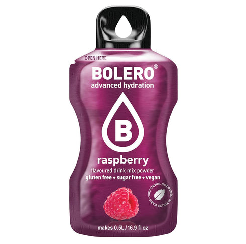 Bolero- Sugar Free Drink Mix Packets Raspberry Fruit Flavors | Powdered Flavored Water Packets | 36 Small Sachet On The Go Packets...