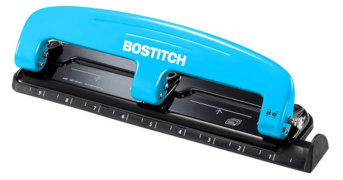 Bostitch Office EZ Squeeze™ Reduced Effort 3-Hole Punch, 12 Sheets, Blue (2103), 12 Sheet Blue...
