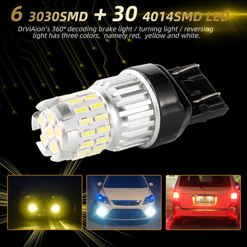 3157 Led Bulb,Reverse Light Bulb,Car Accessories Super Bright Low Power 3157 4157 3057 3156 LED Bulbs with Projector,Brake Stop Tail,Led Tail Ligh...