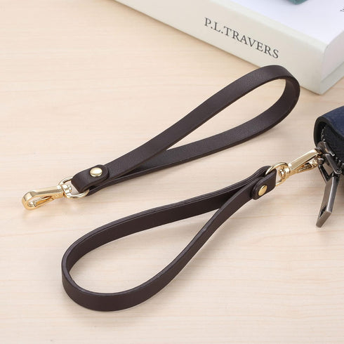 Yetaha Coffee Genuine Leather Wristlet Strap, 150mm x 8mm Hand Wrist Strap with Lock for Clutch Wallet Cellphone Key...