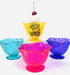 Set of 4 Ice Cream Dishes Waffle Cone Pattern in 4 Assorted Bright Summer Colors Ice Cream Social Ice Cream Party dishes Birthday Ice Cream plate ...
