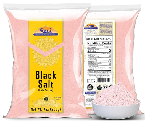 Rani Black Salt Powder (Kala Namak) Mineral 7oz (200g) ~ Unrefined, Pure and Natural | Vegan | Gluten Friendly | NON-GMO | Indian Origin | Perfect...