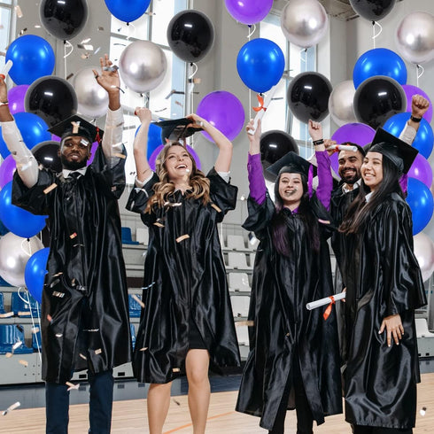 Blue Black Purple Balloon Arch Garland Kit - 125PCS Purple Blue Balloons Blue Silver Black Balloons Video Game Birthday Decorations for Video Gami...