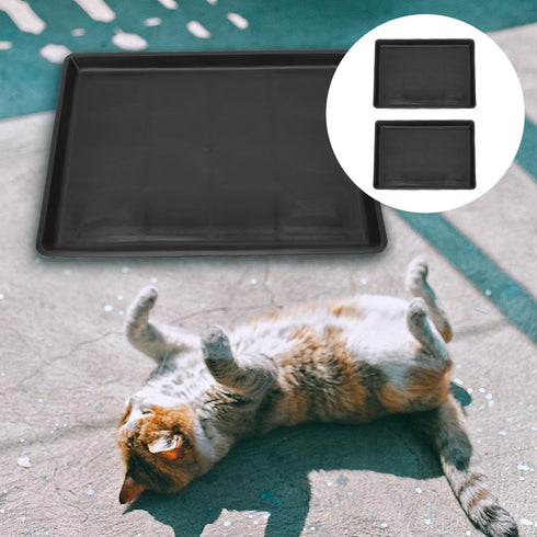 Cabilock 2pcs Pet Cage Tray Dog Poop Pan Accessory Tray Pet Potty Tray Dog Poop Tray Pet Poop Tray Plastic Crate Pan Dog Kennel Pan Rabbit Tray Do...