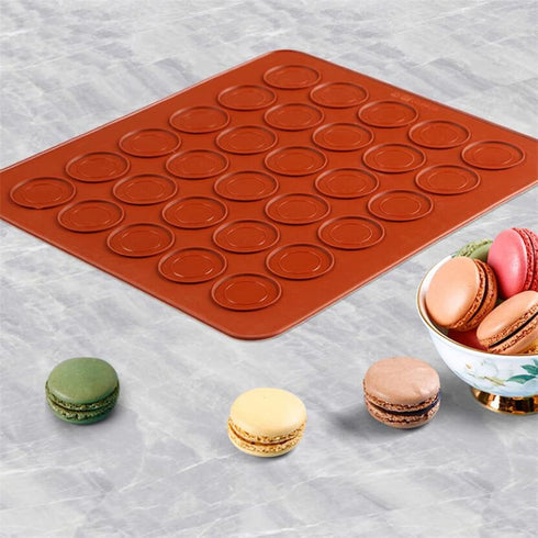 2 PCS 48 Capacity Macaron Silicone Baking Mat Baking Sheet Muffin DIY Chocolate Cookie Mould for Baking, Non-Stick, Easy to Clean, Reusable Baking...