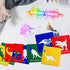 20 Pieces Dinosaur Stencils for Kids 5.1 Inches Drawing Stencils Chalk Stencils Large Washable Animal Themed Primary Shape Template for Kids Toddl...