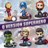 6 Pcs Superhero Anime Movie Adventures Action Figures Set,Super Hero Toys,Hero Cake Toppers Collectibles with Bases for Boys & Girls' Birthday Par...