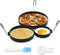 8" Omelet Ring, 6" Pancake Ring, 3.5" Egg Ring for Griddle Frying Eggs (Upgrade Large 3 Pack Stainless Steel Non Stick Round Cooking Rings Molds w...