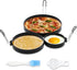 8" Omelet Ring, 6" Pancake Ring, 3.5" Egg Ring for Griddle Frying Eggs (Upgrade Large 3 Pack Stainless Steel Non Stick Round Cooking Rings Molds w...