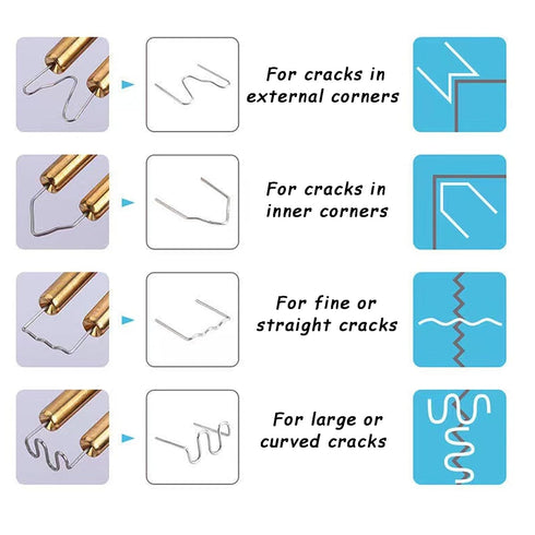 6 Types Plastic Welder Staples for Repair Car Bumpers Machine Dashboards Lamp Holders Plastics Rings Daily Plastics Supplies (1200PCS)...