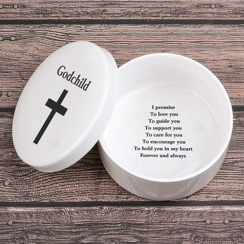 Baby Baptism/Dedication/Christening Keepsake Baptism Gift for Boy Girl from Godparents, Precious Moments Girl Boy With Praying Cross, Godchild, Ba...