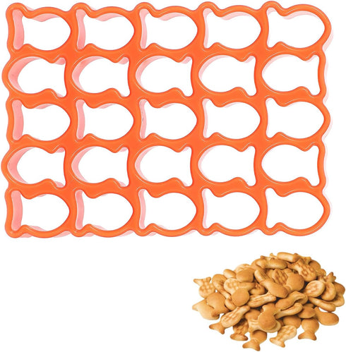 25 Grid Goldfish Cracker Cutter Fish Cookie Cutter Mini Cookie Cutters Gold Fish Cutter Animal Cracker Cookie Cutters Cookie Shaper Cookie Molds f...