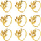 KPOSIYA Set of 20 Leaf Napkin Rings Metal Gold Napkin Holder Table Napkin Rings for Dinning Table Parties Everyday (Ye Zi-Gold 20)...