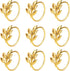 KPOSIYA Set of 20 Leaf Napkin Rings Metal Gold Napkin Holder Table Napkin Rings for Dinning Table Parties Everyday (Ye Zi-Gold 20)...