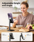 Nulaxy Phone Stand, Height Angle Adjustable Cell Phone Stand, Phone Holder for Desk Compatible with Phone 16 15 14 13 12 Mini 11 Pro Xs Max Xr X 8...