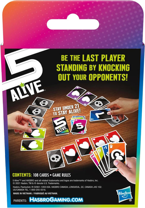 5 Alive Card Game, Fast-Paced Game for Kids and Families, Easy to Learn, Fun Family Game for Ages 8 and Up, Card Game for 2 to 6 Players...