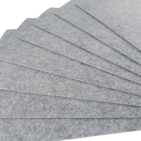 Jtnohx Stiff Felt, 2mm Thick Felt Sheets for Crafts, 8"x12" Hard Felt Fabric Squares for DIY Projects (Grey Color)...