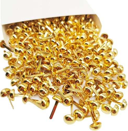 300 Pieces Paper Fasteners Brads Round Fasteners for Art Crafting School Project Decorative Scrapbooking Crafts Making DIY Supplies 8 x 15mm (Gold...