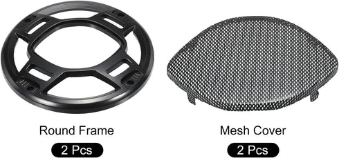 MECCANIXITY Speaker Grill Cover 6.5" Mesh Subwoofer Grill Guard Protector for Home Audio DIY Black 2 Pack...