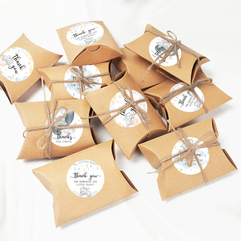 80 Elephant Baby Shower Thank You Stickers, Elephant Themed Baby Shower Favor Label Stickers(2 Inch)...