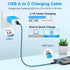USB C Charger Cable Fast Charging 3 Pack 3ft for Samsung Galaxy Z Fold 6 Flip 6 S24 Ultra A15 5G A35 A14 A54 S23 FE S22 S21 S20 A32 A12 iPhone 15 ...