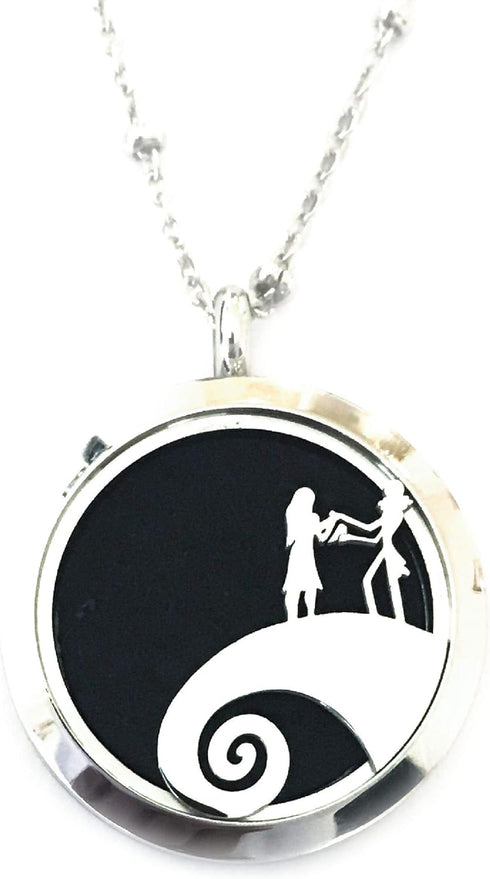 FIKA The Nightmare Before Christmas Jack Skellington Car Air Freshener Diffuser Vent Clip Or Necklace Locket Aromatherapy Essential Oil Great for ...