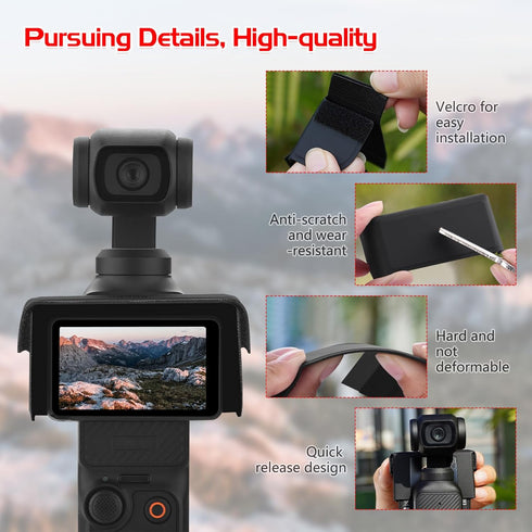 O'woda Screen Sun Hood for DJI Osmo Pocket 3 - Foldable Sunshade Camera Screen Visor Shield for DJI Osmo Pocket 3 Accessories...